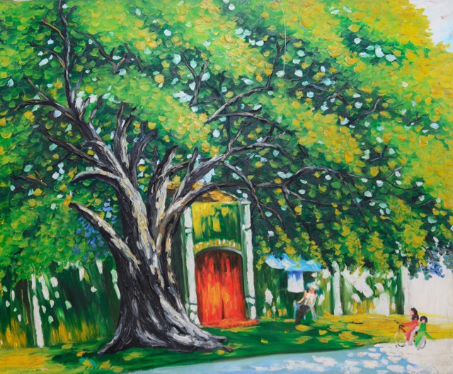 Tranh Sơn Dầu Mùa Rộn Ràng